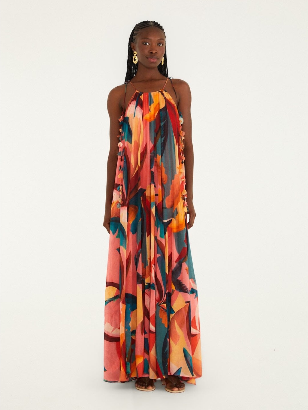 Farm Rio Multicolor Atlantic Rainforest Sleeveless Maxi Dress